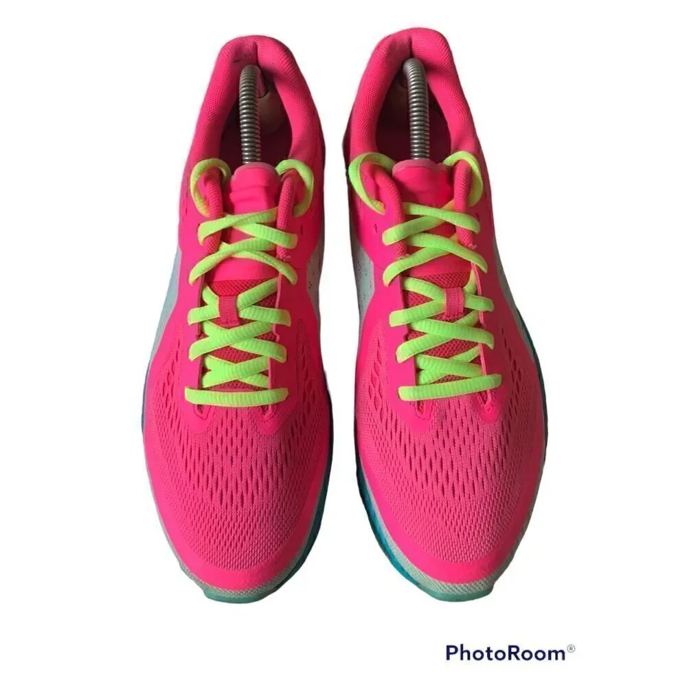 Nike Womens Hyper Pink/Volt-Hyper Jade-Metallic Silver Trainers Sneakers Size 7